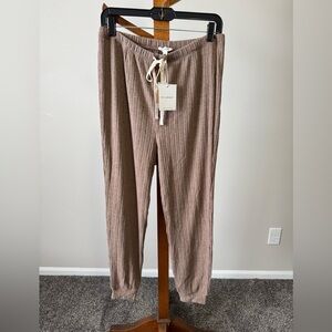 Blu Pepper NWT Cozy Java Pointelle Stretch Knit Lounge Pants Sz Large